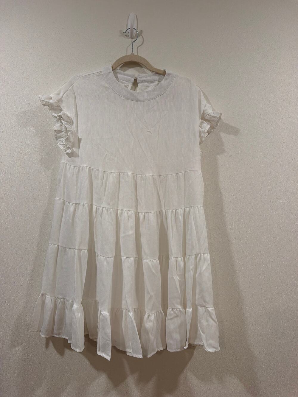 White tiered babydoll dress